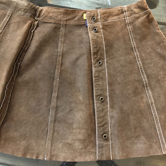 Vintage Blue Asphalt Mini Skirt - Picture 3 of 5